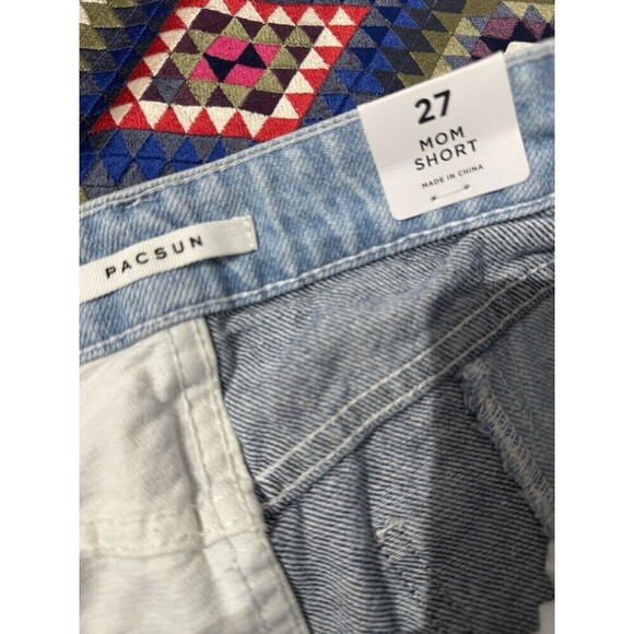 Pacsun Womens' Patch Work Jean Mom Shorts | Size 27 - Picture 8 of 9